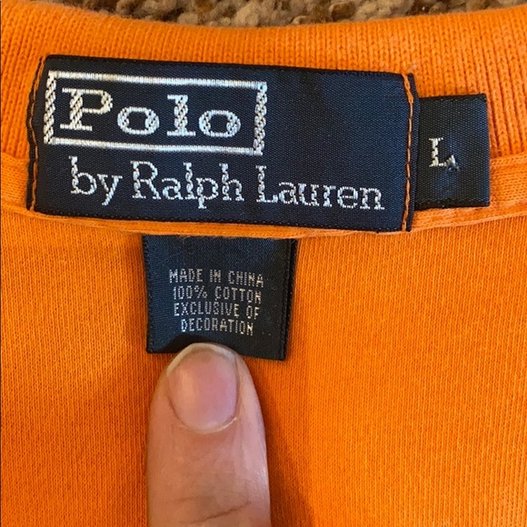 Men’s Orange Polo - Picture 3 of 3